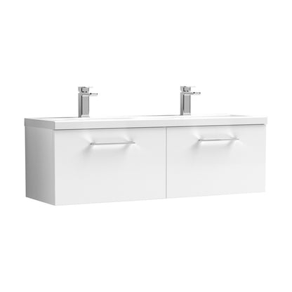 [BFLE122F2] Bramshall Wall Hung 2 Drawer Vanity Basin Unit - 1200mm - Choice of Colour and Basin Type - Cutout