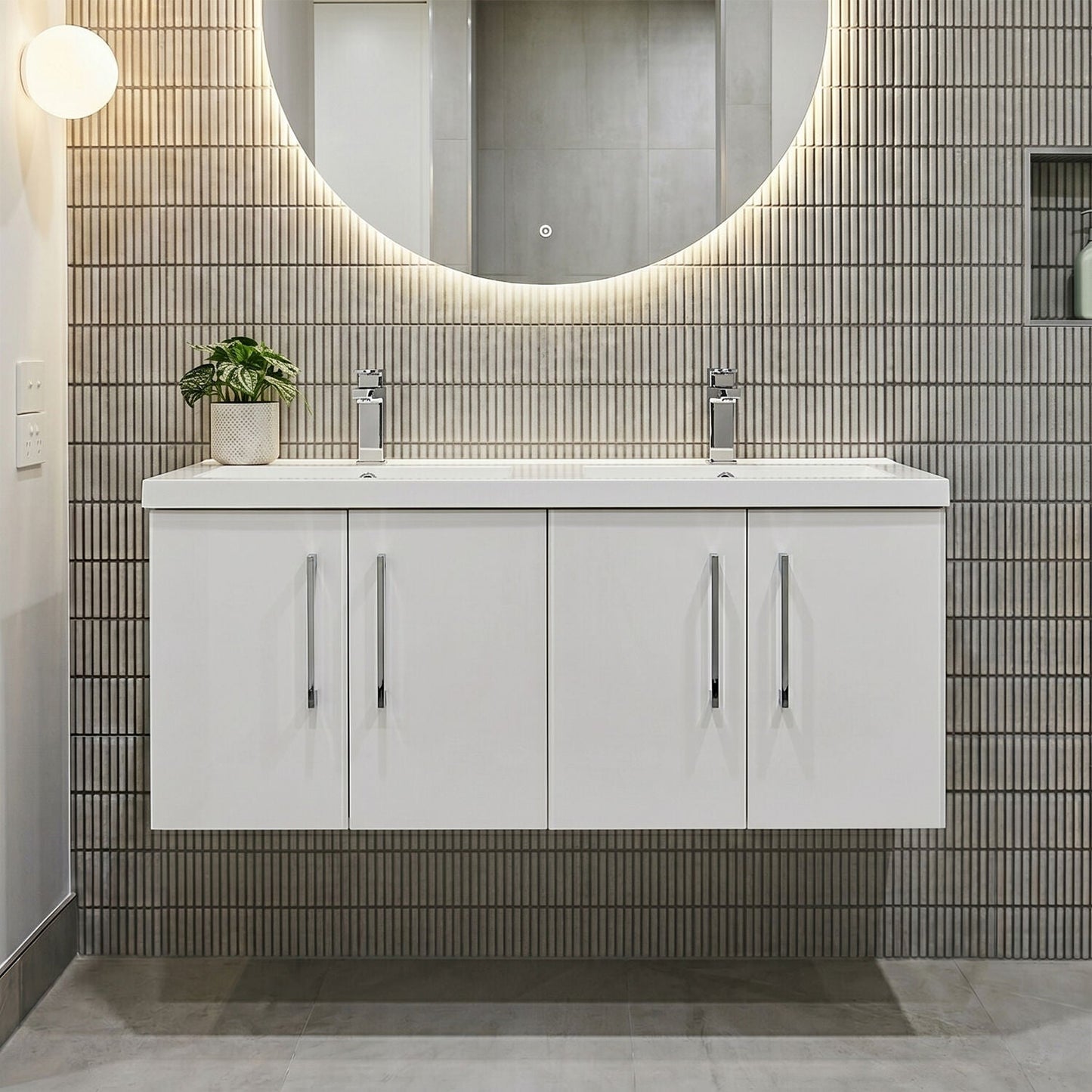 [BFLE123C2] Bramshall 4 Door Vanity Basin Unit - 1200mm - Choice of Basin and Colour - Silo