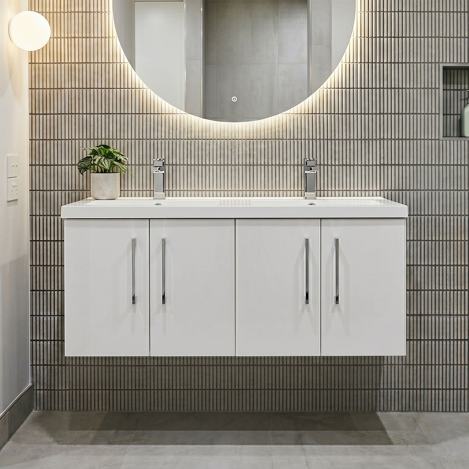 [BFLE123C2] Bramshall 4 Door Vanity Basin Unit - 1200mm - Choice of Basin and Colour - Silo
