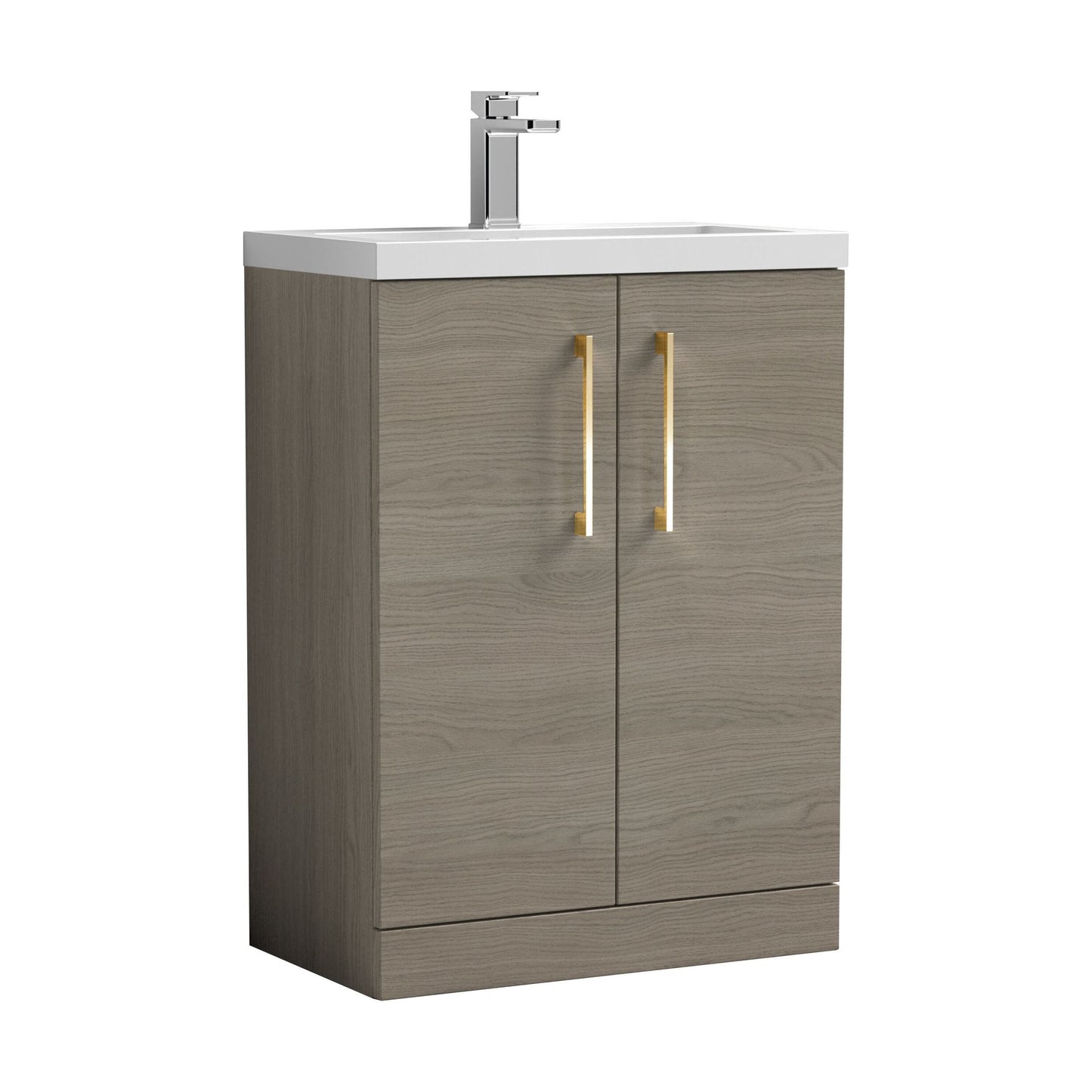 [BFLE123EH017] Bramshall Floor Standing Cloakroom Vanity Basin Unit with Choice of Finish, Handle Finish and Size - Cutout