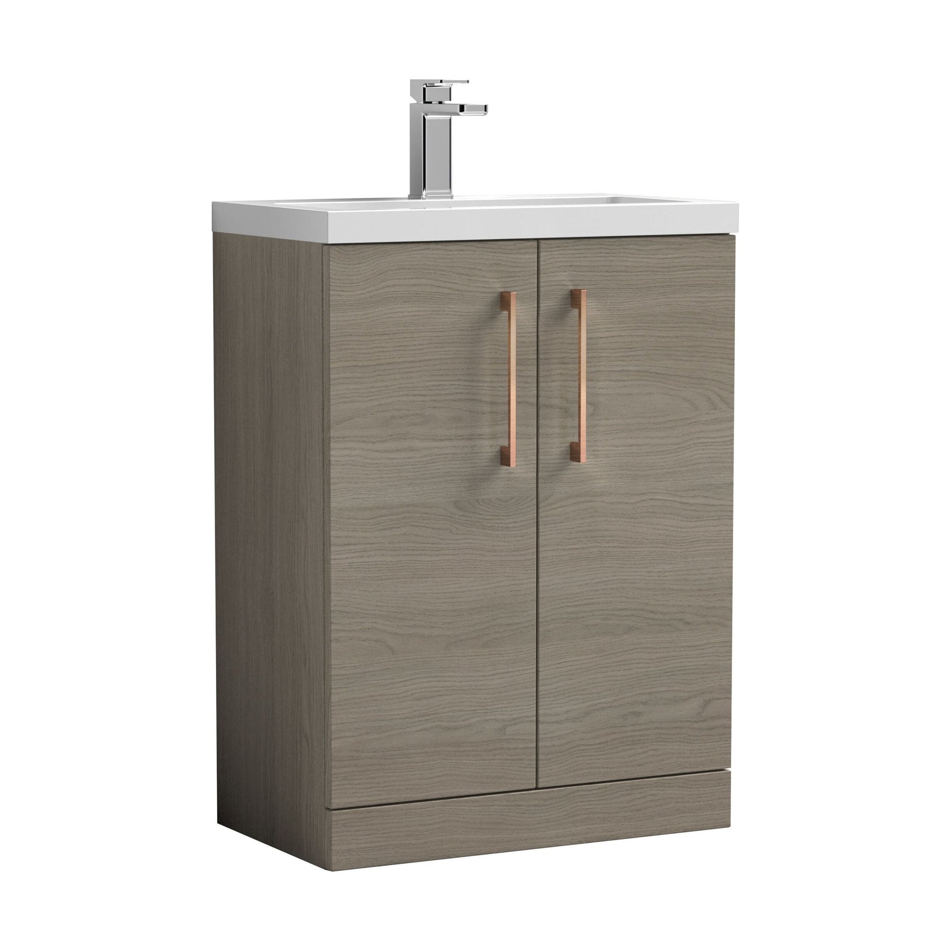 [BFLE123EH1516] Bramshall Floor Standing Cloakroom Vanity Basin Unit with Choice of Finish, Handle Finish and Size - Cutout