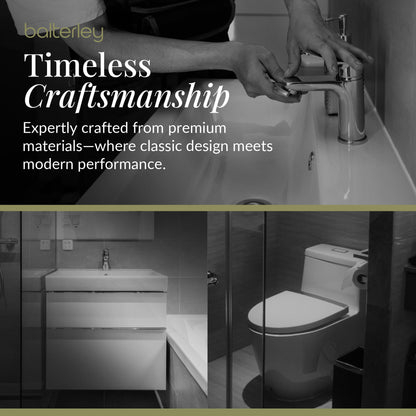 [BFLE125AH1516] Bramshall Wall Hung 1 Drawer Vanity Unit with Mid-Edge Ceramic Basin - Choice of Colour, Handle Finish and Size - Lifestyle 1