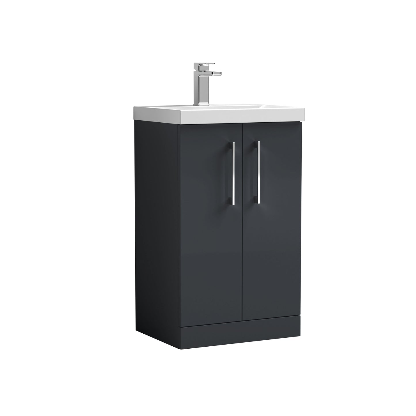 [BFLE1401A] Contemporary Floor Standing Vanity Unit with Mid-Edge Basin, Choice of Size - Cutout