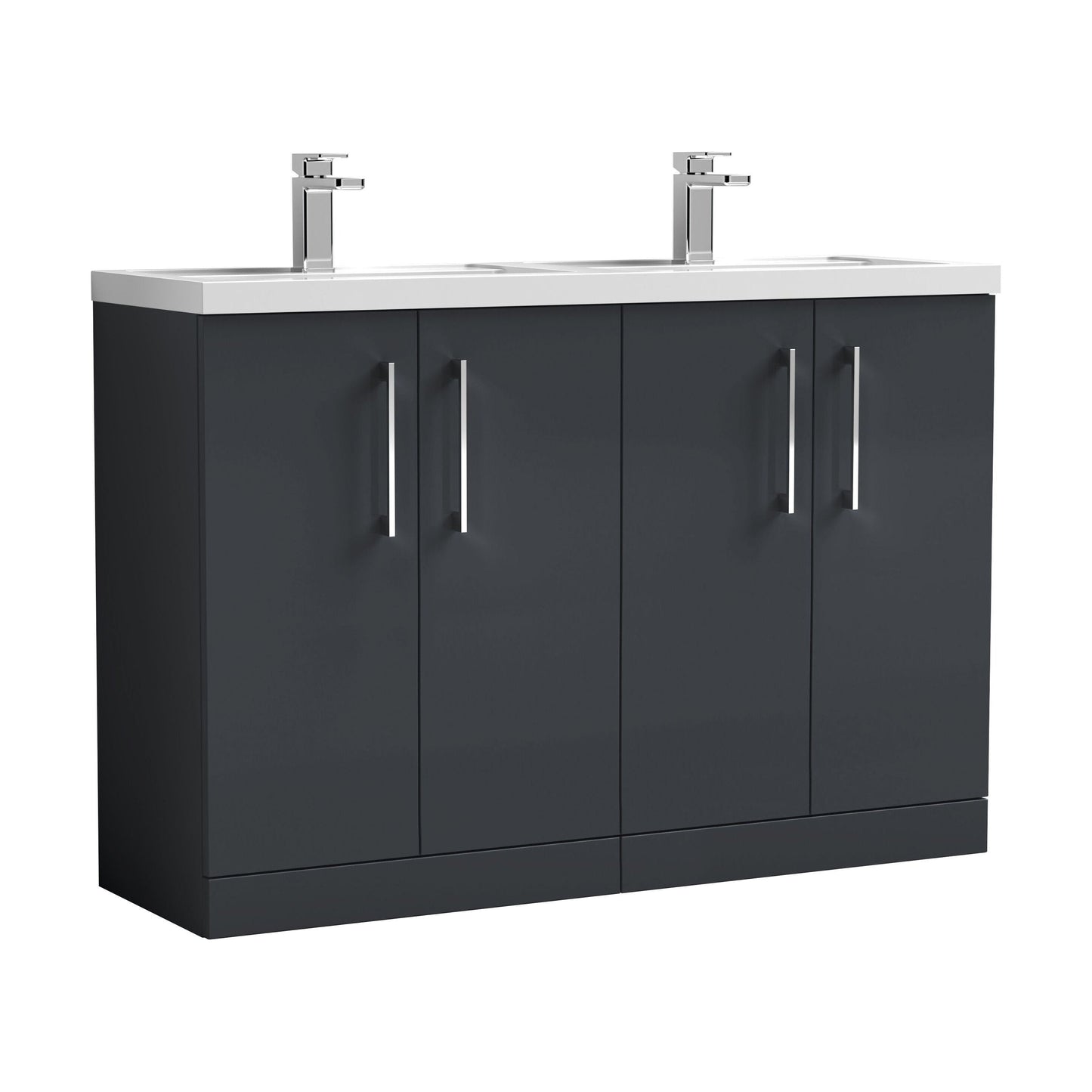 [BFLE1403C2] Bramshall Floor Standing 4 Door Vanity Basin Unit - Choice of Colour and Basin Type - Cutout
