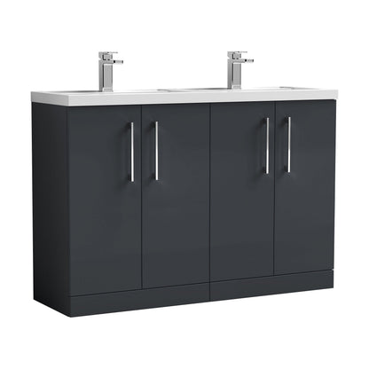 [BFLE1403C2] Bramshall Floor Standing 4 Door Vanity Basin Unit - Choice of Colour and Basin Type - Cutout
