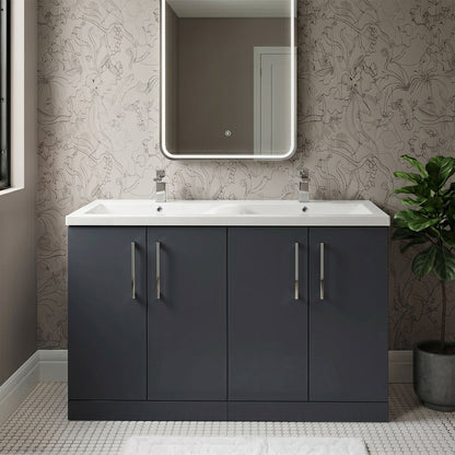 [BFLE1403F2] Bramshall Floor Standing 4 Door Vanity Basin Unit - Choice of Colour and Basin Type - Silo