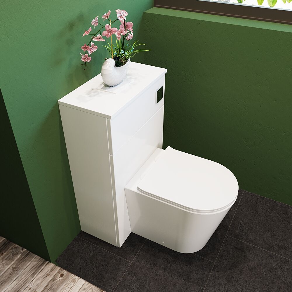 [BFLE141] Bramshall 500mm Floor-Standing Contemporary Compact WC Toilet Unit - Lifestyle 2