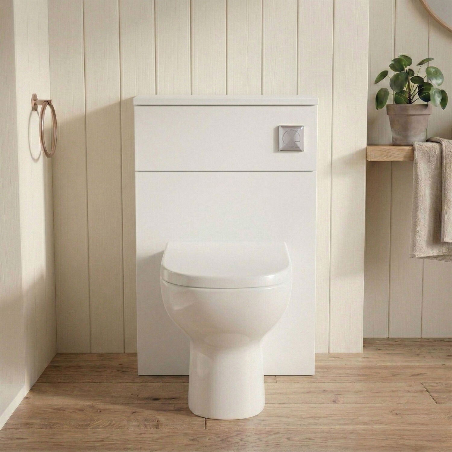 [BFLE141] Bramshall 500mm Floor-Standing Contemporary Compact WC Toilet Unit - Silo