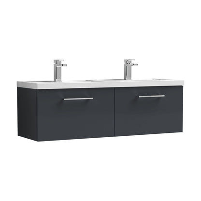 [BFLE1422C2] Bramshall Wall Hung 2 Drawer Vanity Basin Unit - 1200mm - Choice of Colour and Basin Type - Cutout