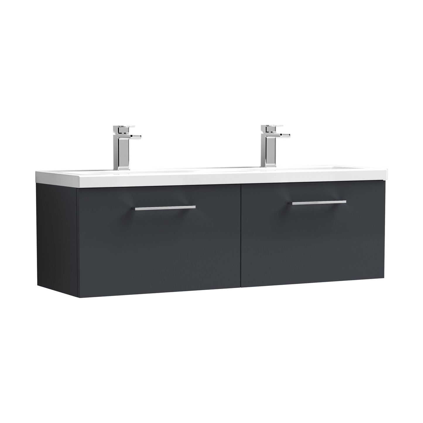 [BFLE1422F2] Bramshall Wall Hung 2 Drawer Vanity Basin Unit - 1200mm - Choice of Colour and Basin Type - Cutout