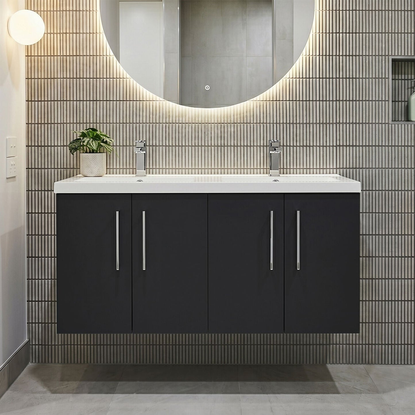 [BFLE1423C2] Bramshall 4 Door Vanity Basin Unit - 1200mm - Choice of Basin and Colour - Silo