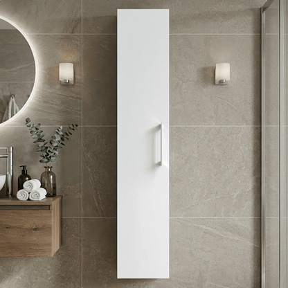 [BFLE161] Bramshall 300mm Wall Hung 1 Door Tall Unit - Choice of Colour and Handle Finish - Silo
