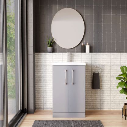 [BFLE2201A] Contemporary Floor Standing Vanity Unit with Mid-Edge Basin, Choice of Size - Lifestyle 1
