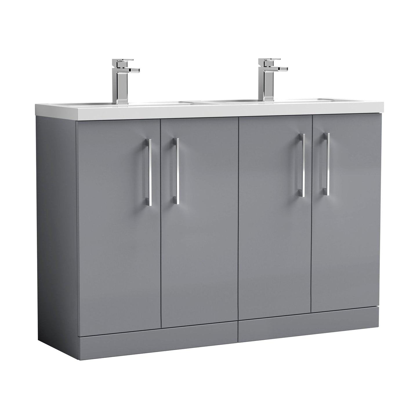 [BFLE2203C2] Bramshall Floor Standing 4 Door Vanity Basin Unit - Choice of Colour and Basin Type - Cutout