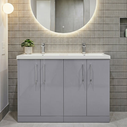 [BFLE2203C2] Bramshall Floor Standing 4 Door Vanity Basin Unit - Choice of Colour and Basin Type - Silo