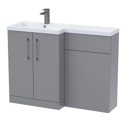 [BFLE2211LH716] Bramshall Combination Vanity Unit with Basin & WC, Left Hand, 1100mm x 390mm - Choice of Colour and Handle Finish - Cutout
