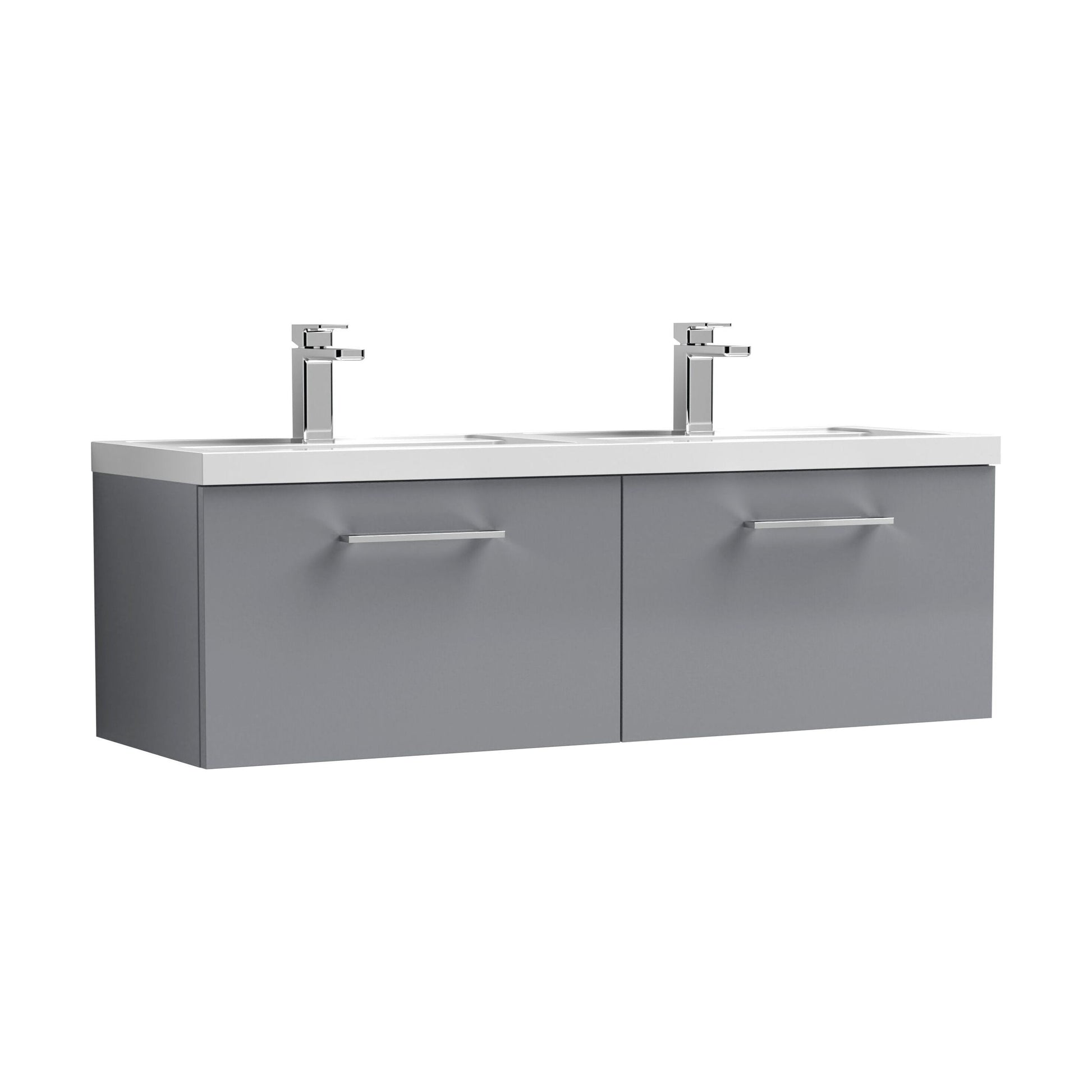 [BFLE2222C2] Bramshall Wall Hung 2 Drawer Vanity Basin Unit - 1200mm - Choice of Colour and Basin Type - Cutout