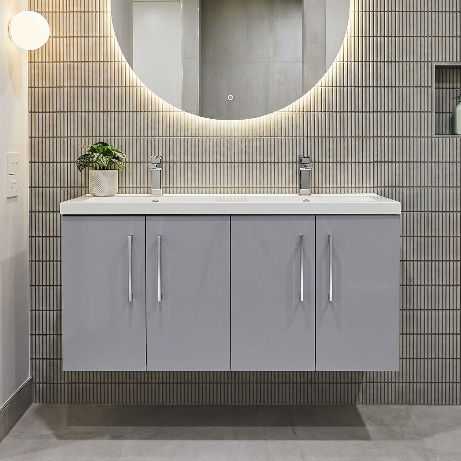 [BFLE2223C2] Bramshall 4 Door Vanity Basin Unit - 1200mm - Choice of Basin and Colour - Silo