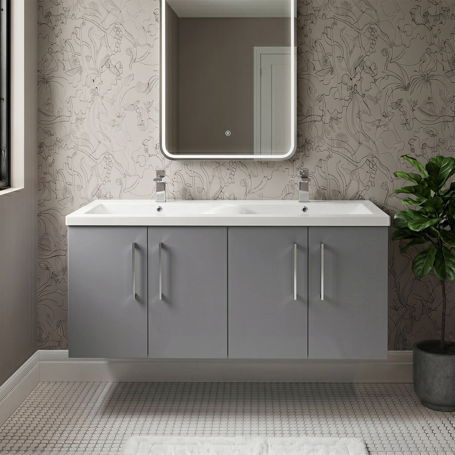 [BFLE2223F2] Bramshall 4 Door Vanity Basin Unit - 1200mm - Choice of Basin and Colour - Silo