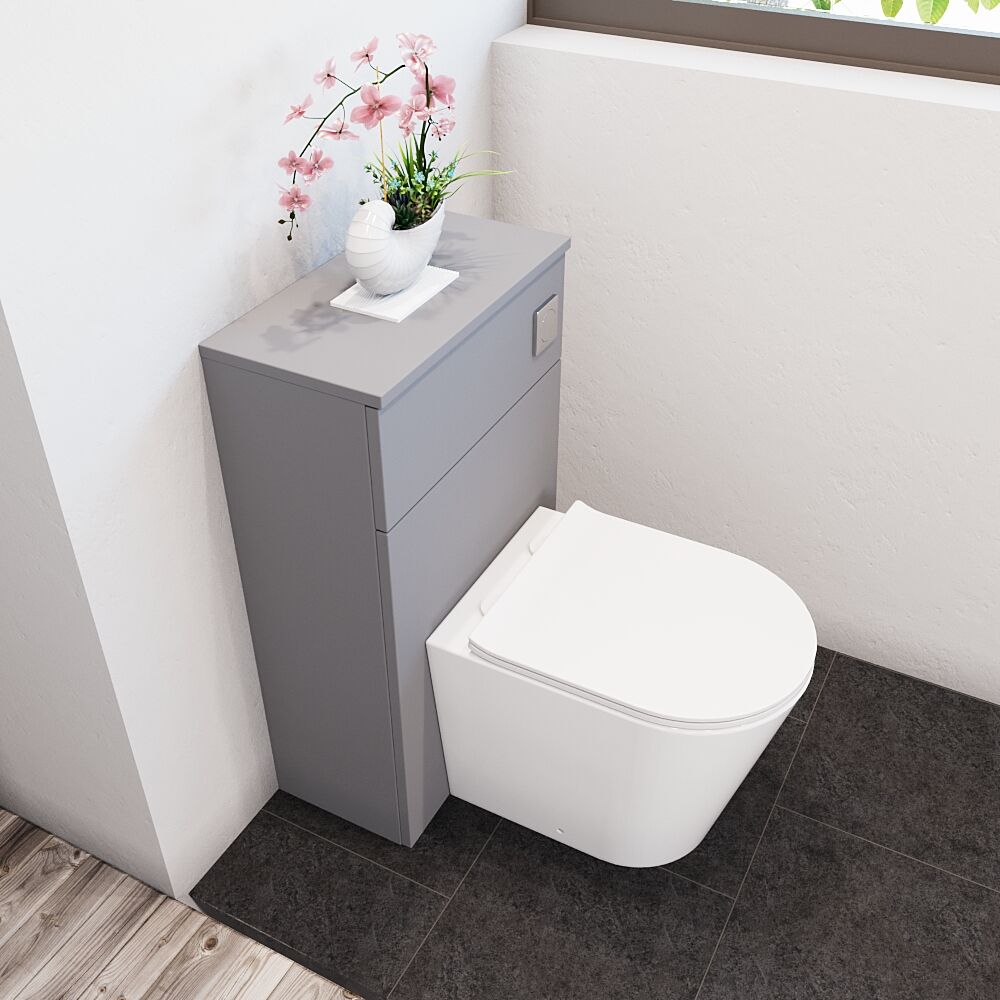 [BFLE2241] Bramshall 500mm Floor-Standing Contemporary Compact WC Toilet Unit - Lifestyle 2