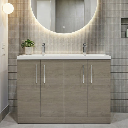 [BFLE2503C2] Bramshall Floor Standing 4 Door Vanity Basin Unit - Choice of Colour and Basin Type - Silo