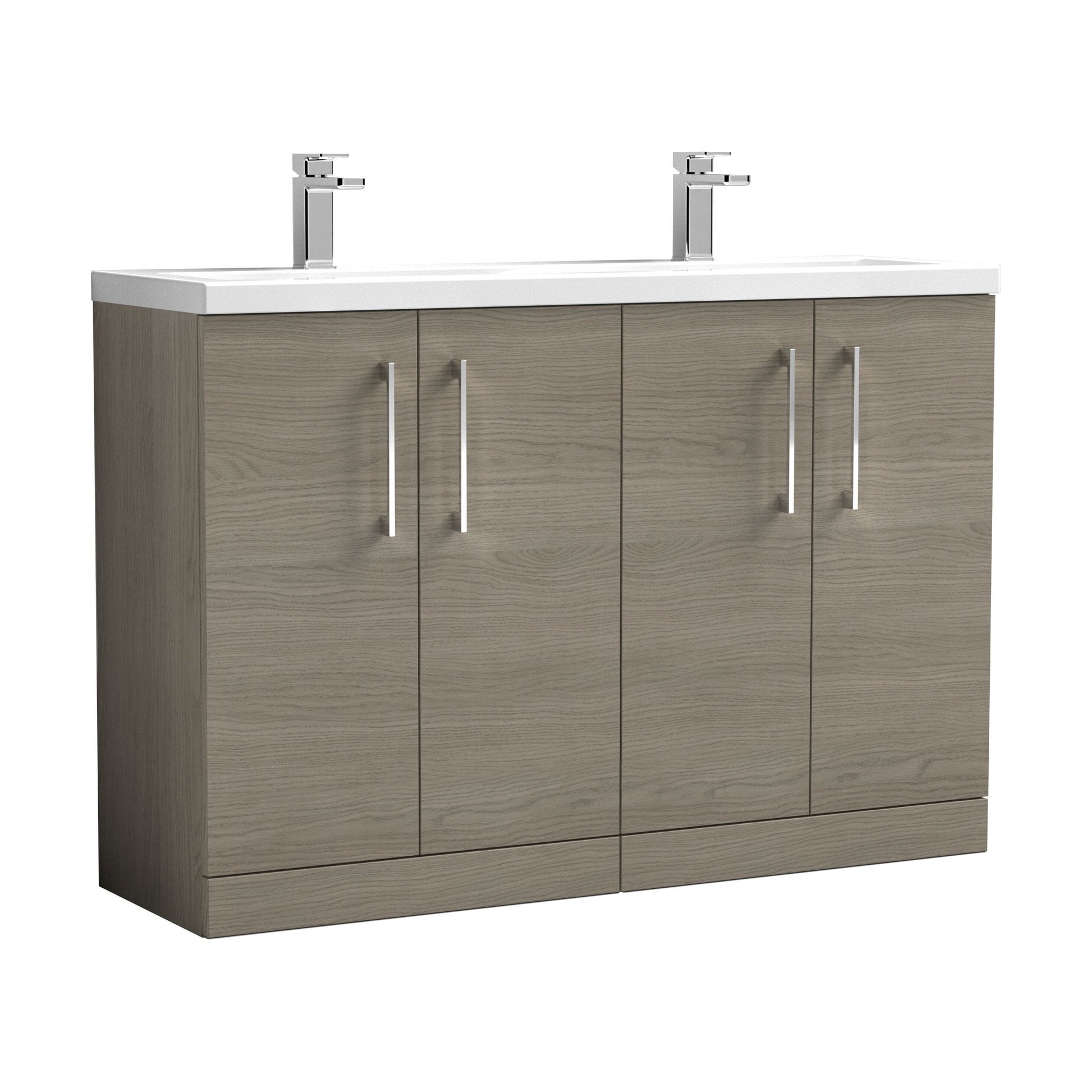 [BFLE2503F2] Bramshall Floor Standing 4 Door Vanity Basin Unit - Choice of Colour and Basin Type - Cutout