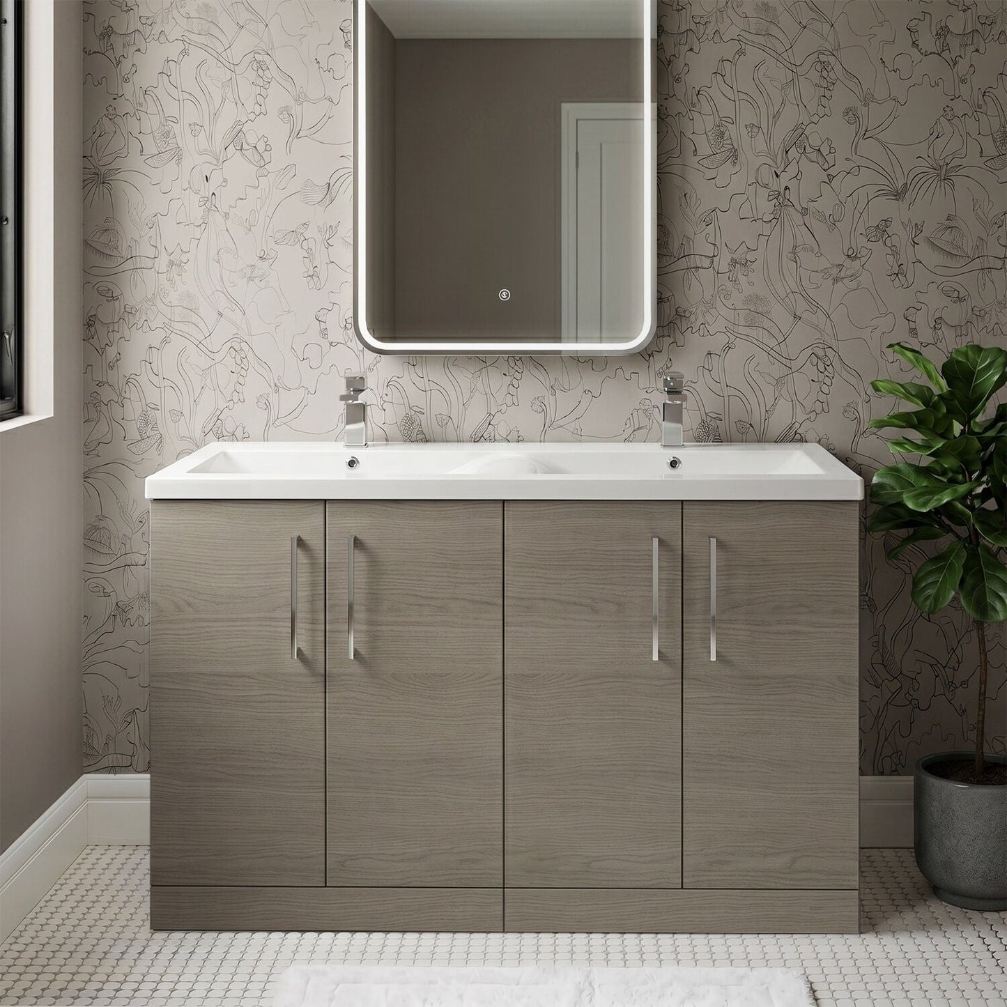 [BFLE2503F2] Bramshall Floor Standing 4 Door Vanity Basin Unit - Choice of Colour and Basin Type - Silo