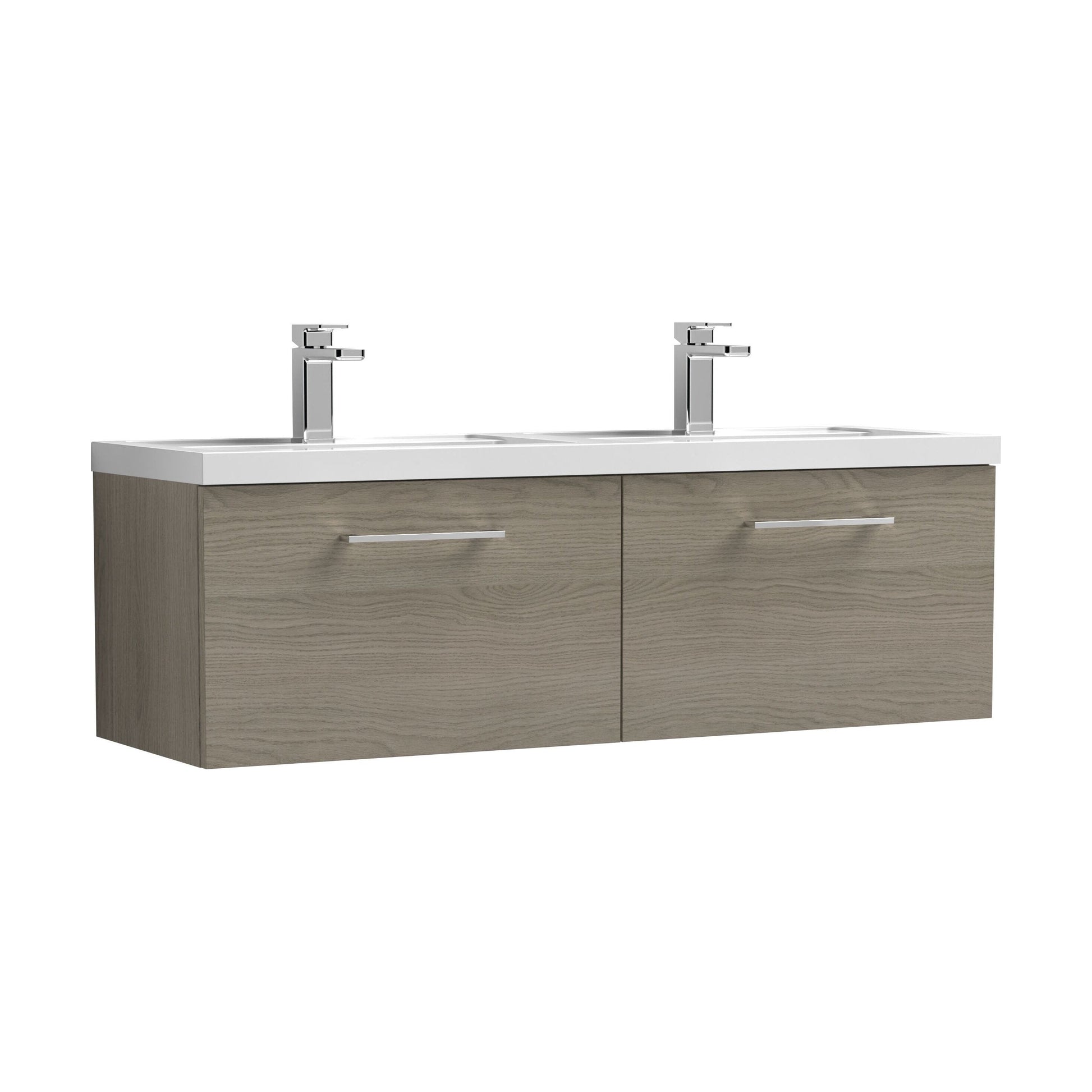[BFLE2522C2] Bramshall Wall Hung 2 Drawer Vanity Basin Unit - 1200mm - Choice of Colour and Basin Type - Cutout