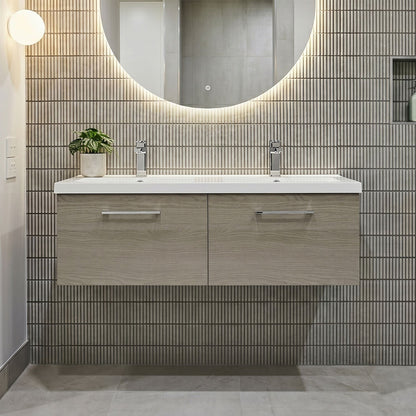 [BFLE2522C2] Bramshall Wall Hung 2 Drawer Vanity Basin Unit - 1200mm - Choice of Colour and Basin Type - Silo