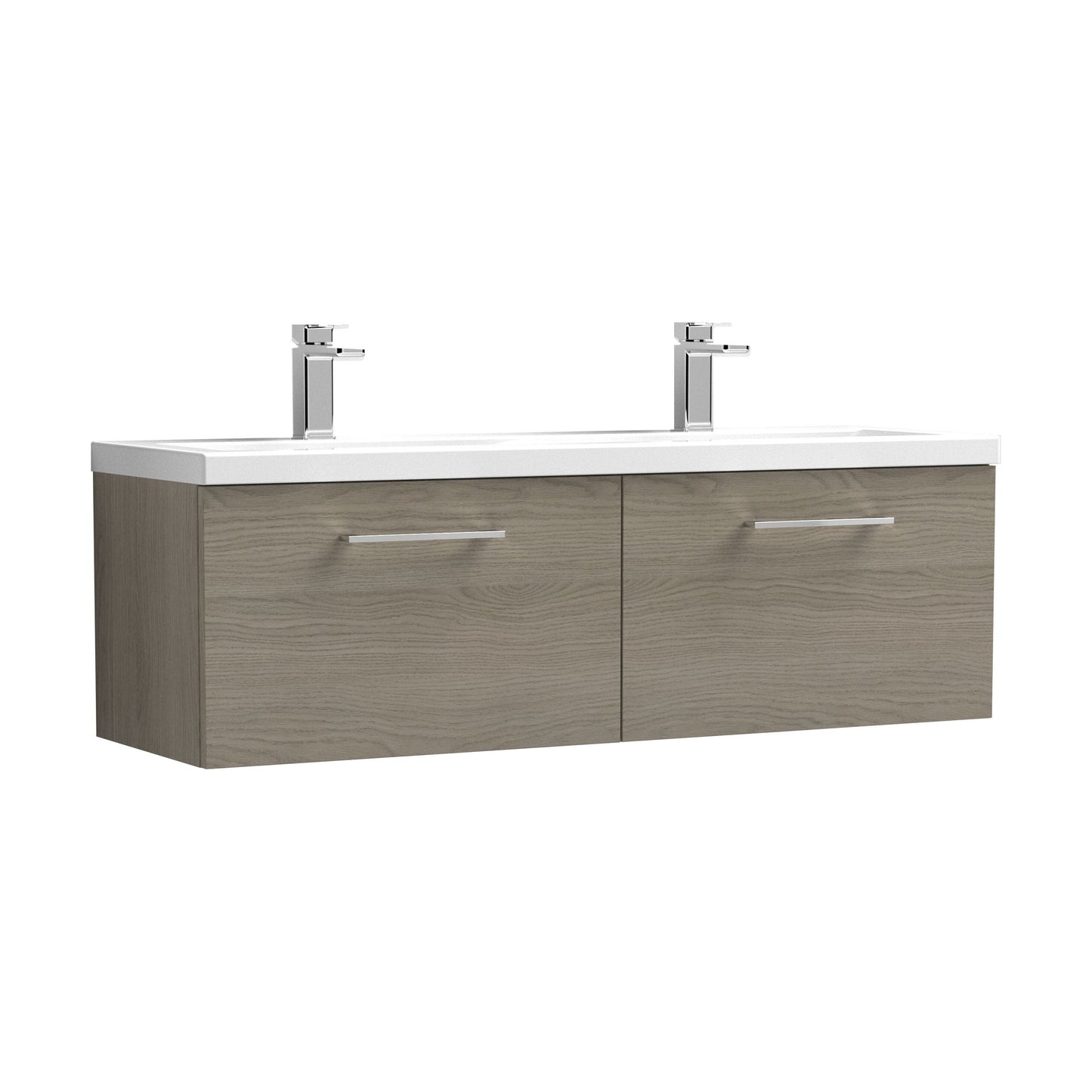 [BFLE2522F2] Bramshall Wall Hung 2 Drawer Vanity Basin Unit - 1200mm - Choice of Colour and Basin Type - Cutout