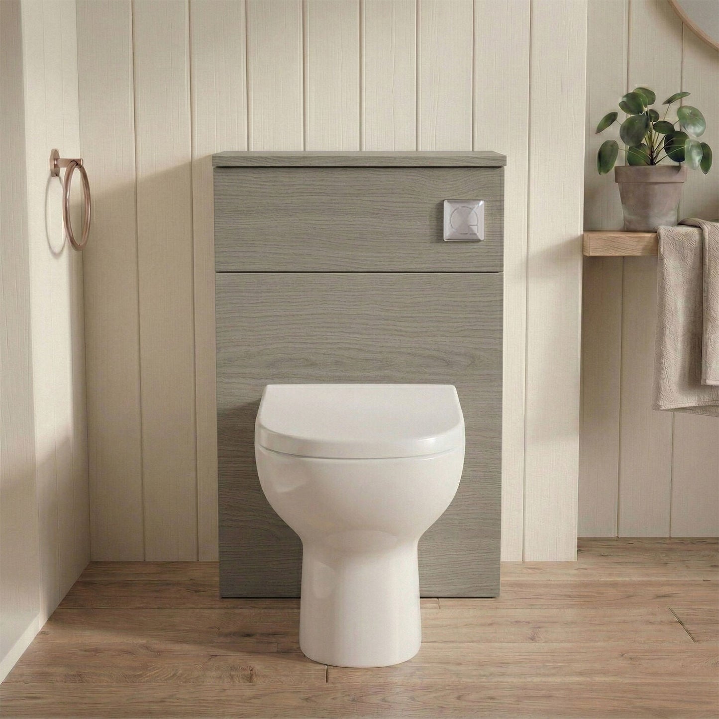 [BFLE2541] Bramshall 500mm Floor-Standing Contemporary Compact WC Toilet Unit - Silo