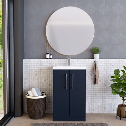 [BFLE2901A] Contemporary Floor Standing Vanity Unit with Mid-Edge Basin, Choice of Size - Lifestyle 1