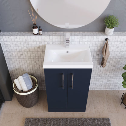 [BFLE2901A] Contemporary Floor Standing Vanity Unit with Mid-Edge Basin, Choice of Size - Lifestyle 2