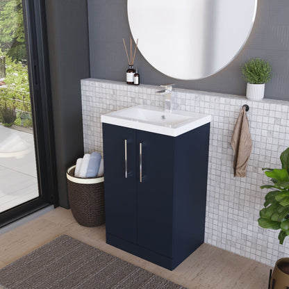 [BFLE2901A] Contemporary Floor Standing Vanity Unit with Mid-Edge Basin, Choice of Size - Lifestyle 3
