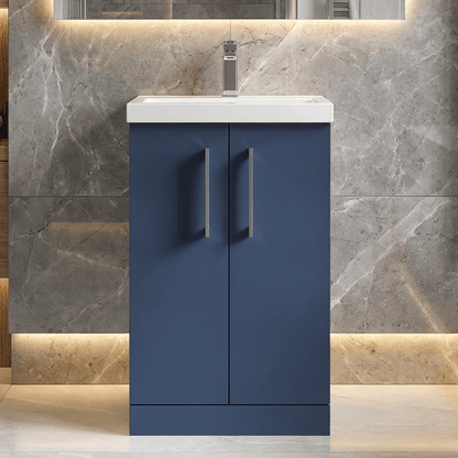 [BFLE2901A] Contemporary Floor Standing Vanity Unit with Mid-Edge Basin, Choice of Size - Silo