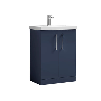 [BFLE2903A] Contemporary Floor Standing Vanity Unit with Mid-Edge Basin, Choice of Size - Cutout