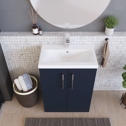 [BFLE2903A] Contemporary Floor Standing Vanity Unit with Mid-Edge Basin, Choice of Size - Lifestyle 2