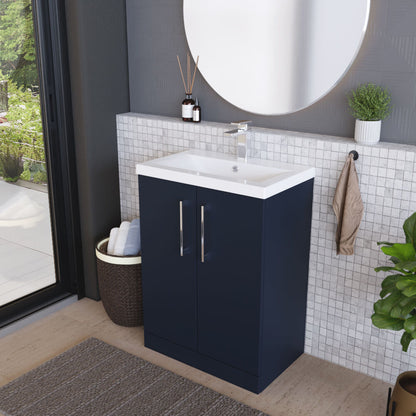 [BFLE2903A] Contemporary Floor Standing Vanity Unit with Mid-Edge Basin, Choice of Size - Lifestyle 3
