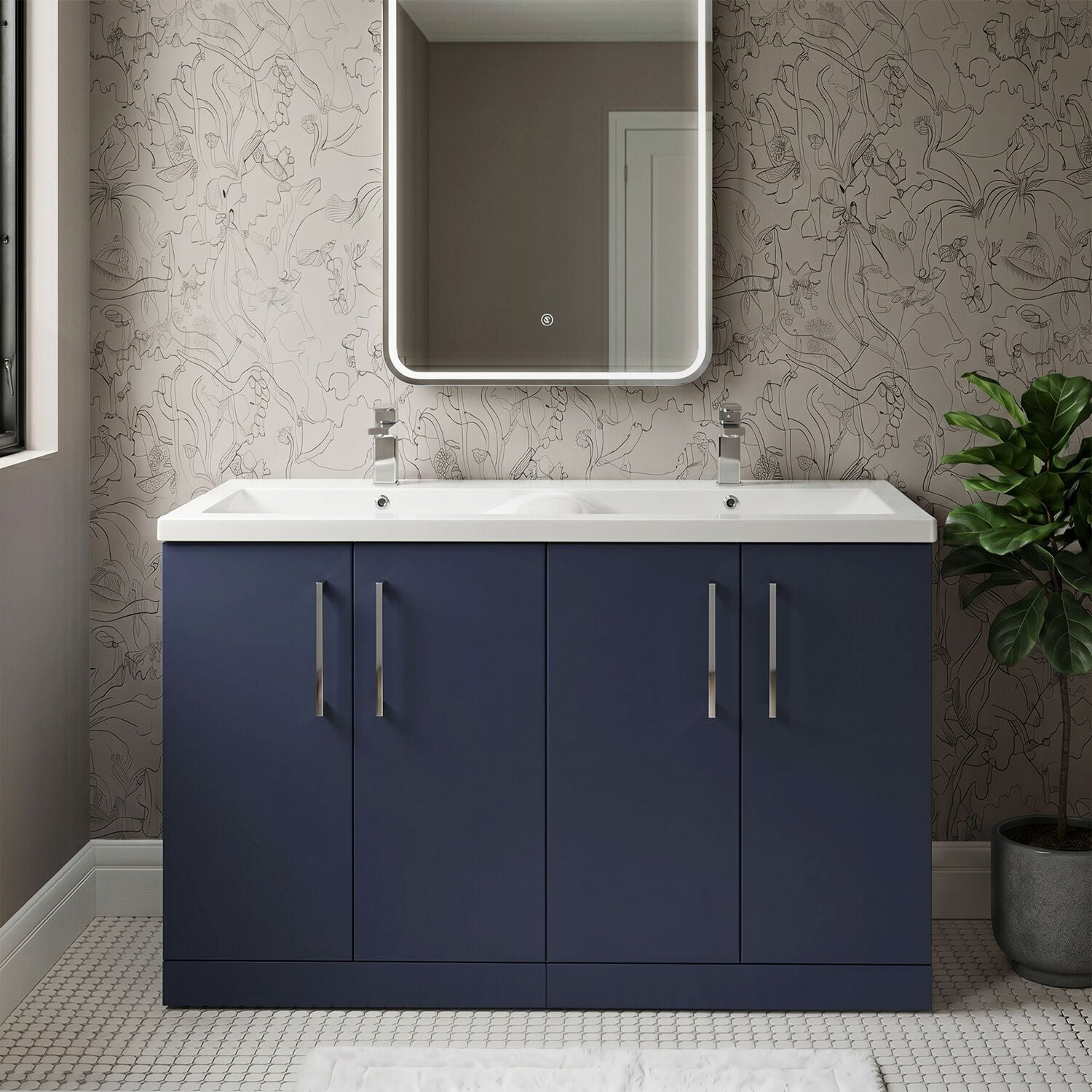 [BFLE2903F2] Bramshall Floor Standing 4 Door Vanity Basin Unit - Choice of Colour and Basin Type - Silo