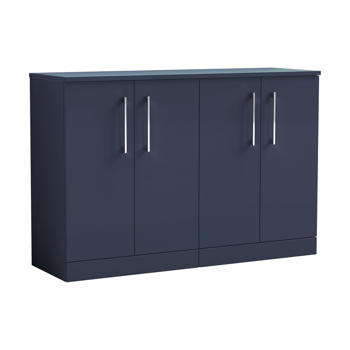 [BFLE2903W2] Balterley Level Modern Bathroom 2 Door Floor Standing Vanity Unit with Worktop & Handles, Midnight Blue, 1205 mm - Cutout