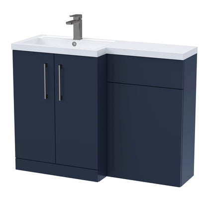 [BFLE2911LH716] Bramshall Combination Vanity Unit with Basin & WC, Left Hand, 1100mm x 390mm - Choice of Colour and Handle Finish - Cutout