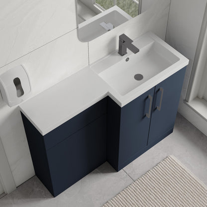 [BFLE2911RH716] Bramshall Combination Vanity Unit with Basin & WC, Right Hand, 1100mm x 390mm - Choice of Colour and Handle Finish - Lifestyle 2