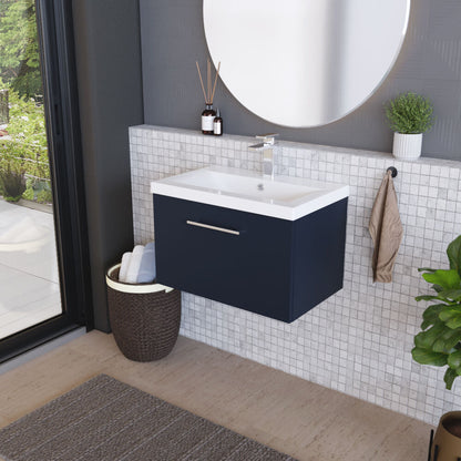 [BFLE2922A] Bramshall Contemporary 2 Door Wall Hung Vanity Basin Unit with Mid-Edge Basin, Choice of Size and Colour - Lifestyle 3