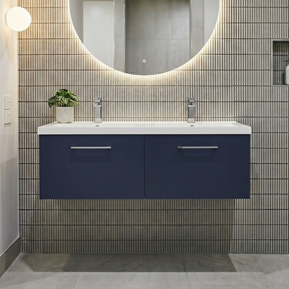 [BFLE2922C2] Bramshall Wall Hung 2 Drawer Vanity Basin Unit - 1200mm - Choice of Colour and Basin Type - Silo