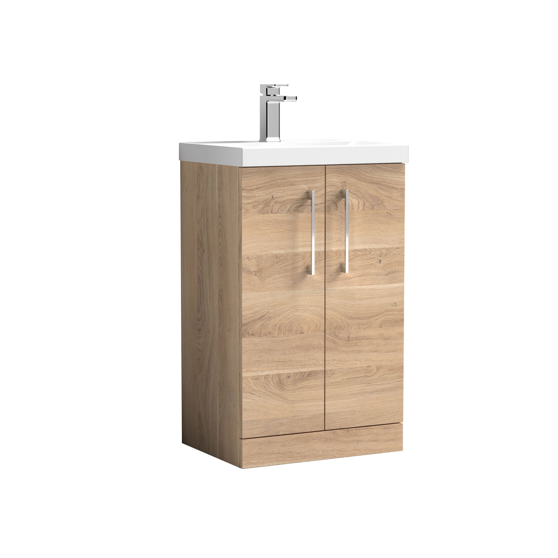 [BFLE3001A] Contemporary Floor Standing Vanity Unit with Mid-Edge Basin, Choice of Size - Cutout