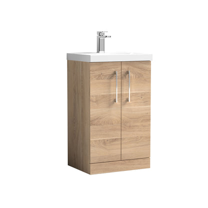 [BFLE3001A] Contemporary Floor Standing Vanity Unit with Mid-Edge Basin, Choice of Size - Cutout