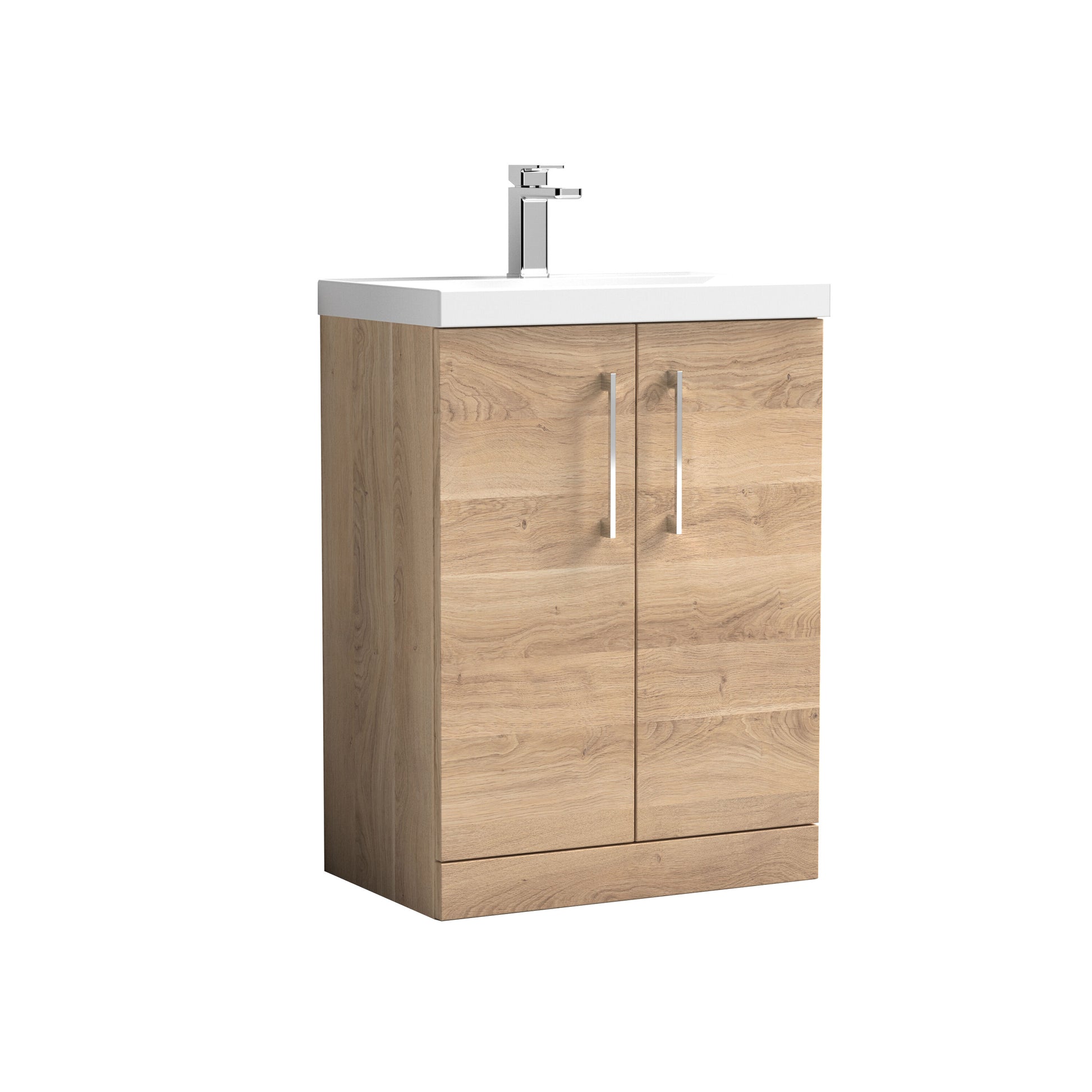 [BFLE3003A] Contemporary Floor Standing Vanity Unit with Mid-Edge Basin, Choice of Size - Cutout