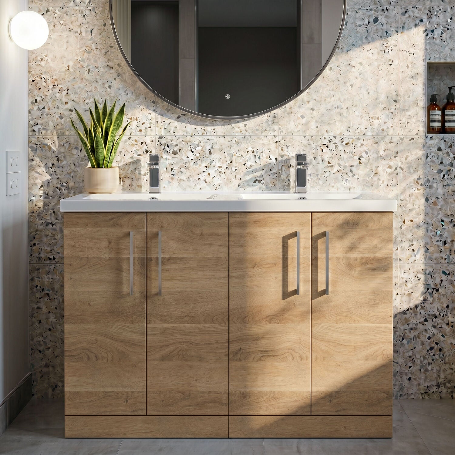 [BFLE3003C2] Bramshall Floor Standing 4 Door Vanity Basin Unit - Choice of Colour and Basin Type - Silo