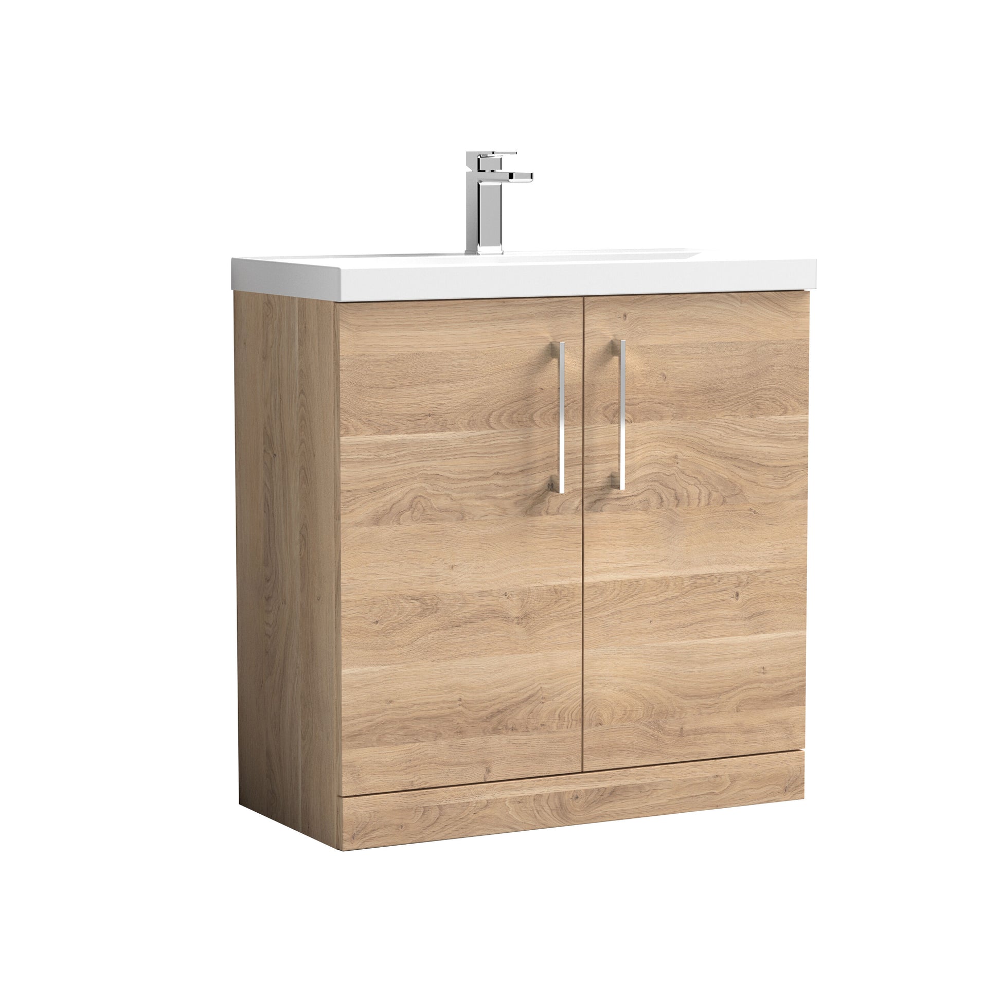 [BFLE3005A] Contemporary Floor Standing Vanity Unit with Mid-Edge Basin, Choice of Size - Cutout