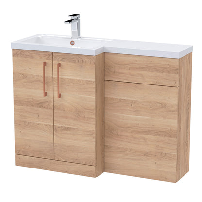 [BFLE3011LH019] Bramshall Combination Vanity Unit with Basin & WC, Left Hand, 1100mm x 390mm - Choice of Colour and Handle Finish - Cutout